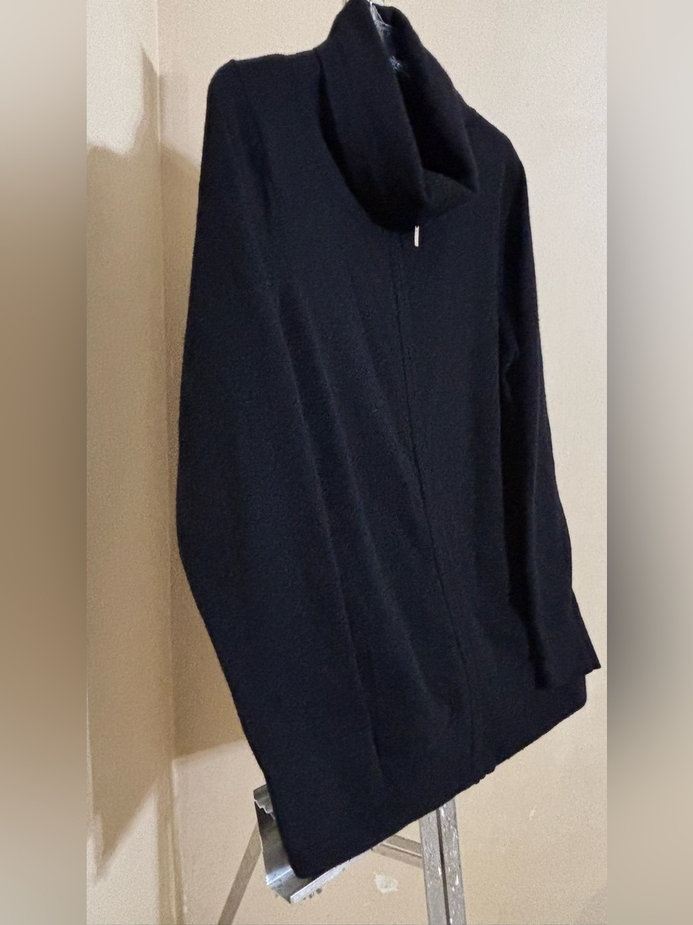 Banana Republic Black 100% Cashmere Full-Zip Sweater Sz XL - Picture 4 of 10